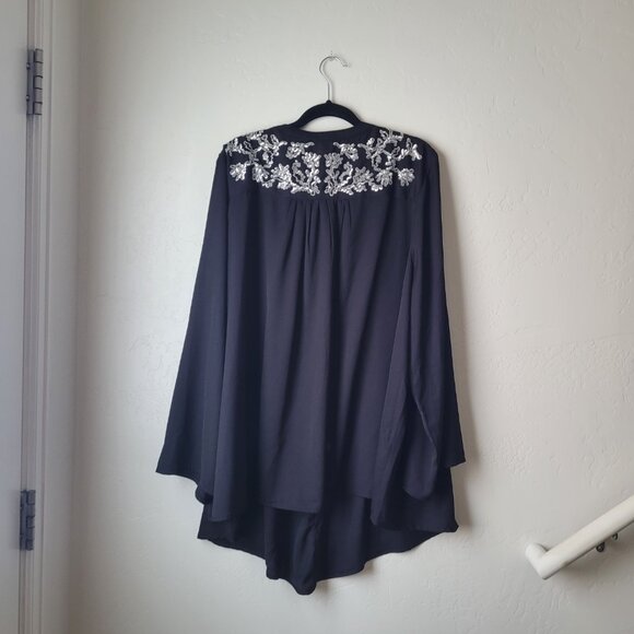 Roamans Plus Size Sequin Tunic Top - Picture 9 of 9